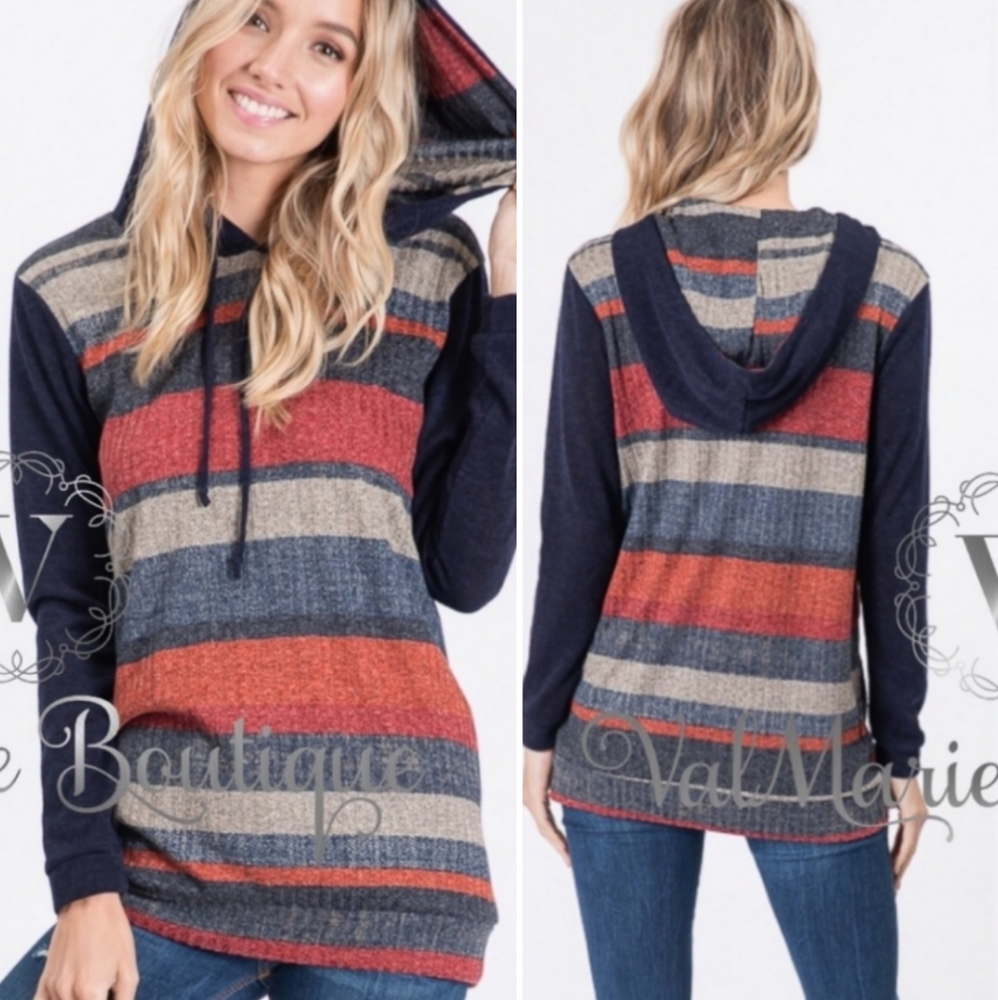 Lightweight Multicolor Striped Pullover - image 1